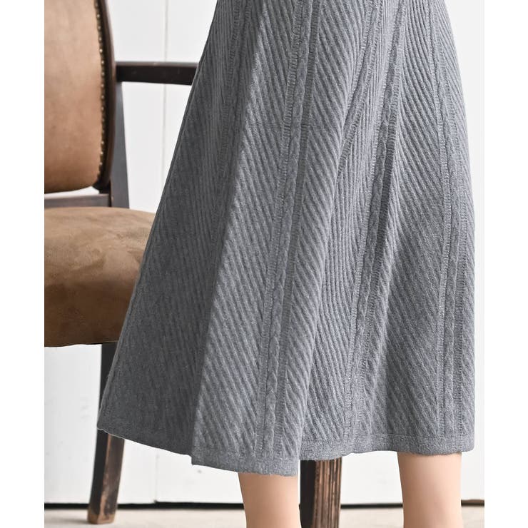 ニット綾柄プリーツスカート | rps | 詳細画像9 
