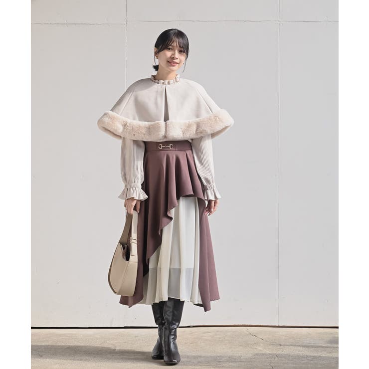 ビット付きラッフルアシメトリー切替スカート | rps | 詳細画像10 