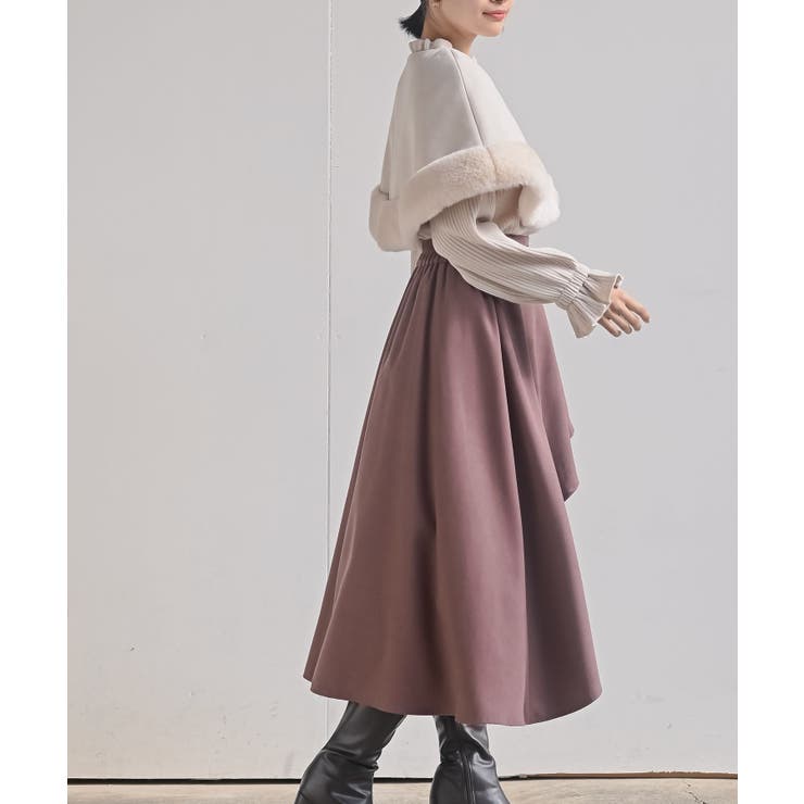 ビット付きラッフルアシメトリー切替スカート | rps | 詳細画像13 