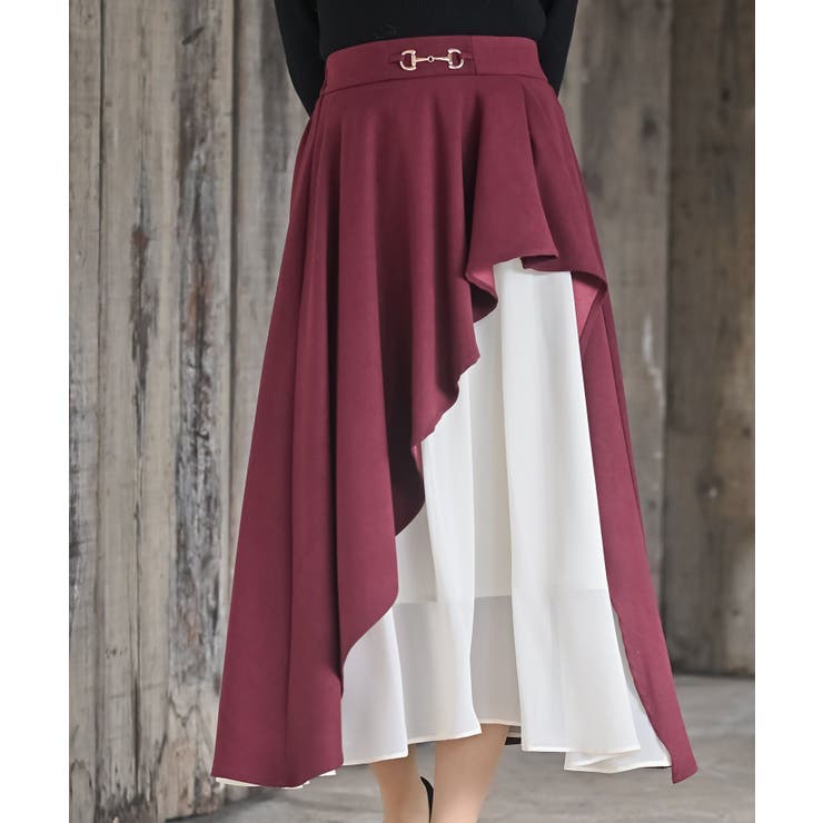 ビット付きラッフルアシメトリー切替スカート | rps | 詳細画像23 