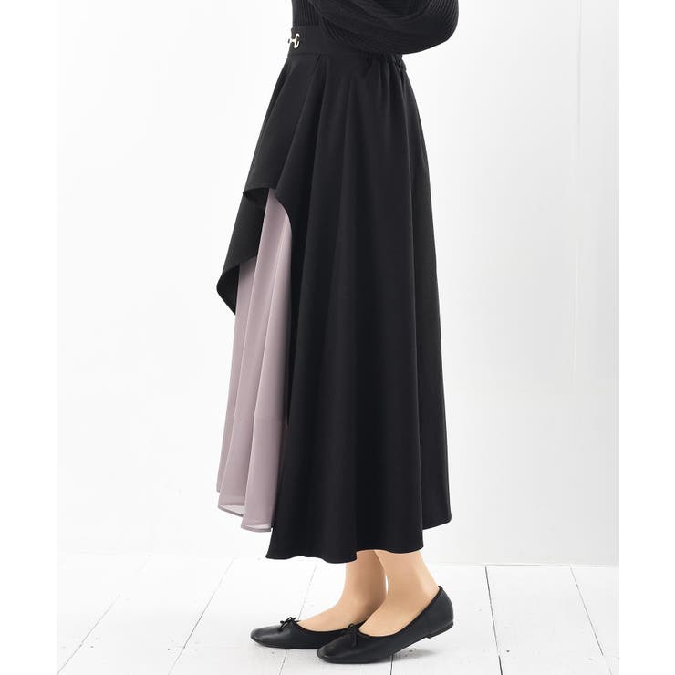 ビット付きラッフルアシメトリー切替スカート | rps | 詳細画像27 