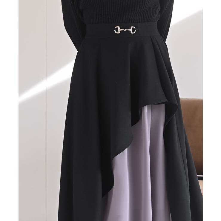 ビット付きラッフルアシメトリー切替スカート | rps | 詳細画像6 