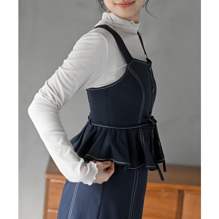 シフォンプリーツ切替セットアップ風ジャンスカ | rps | 詳細画像14 