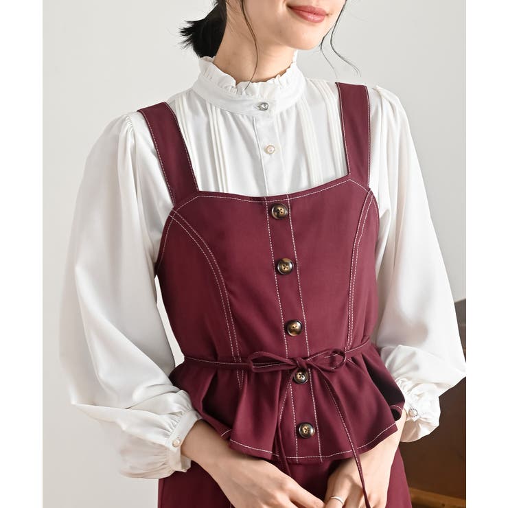 シフォンプリーツ切替セットアップ風ジャンスカ | rps | 詳細画像21 