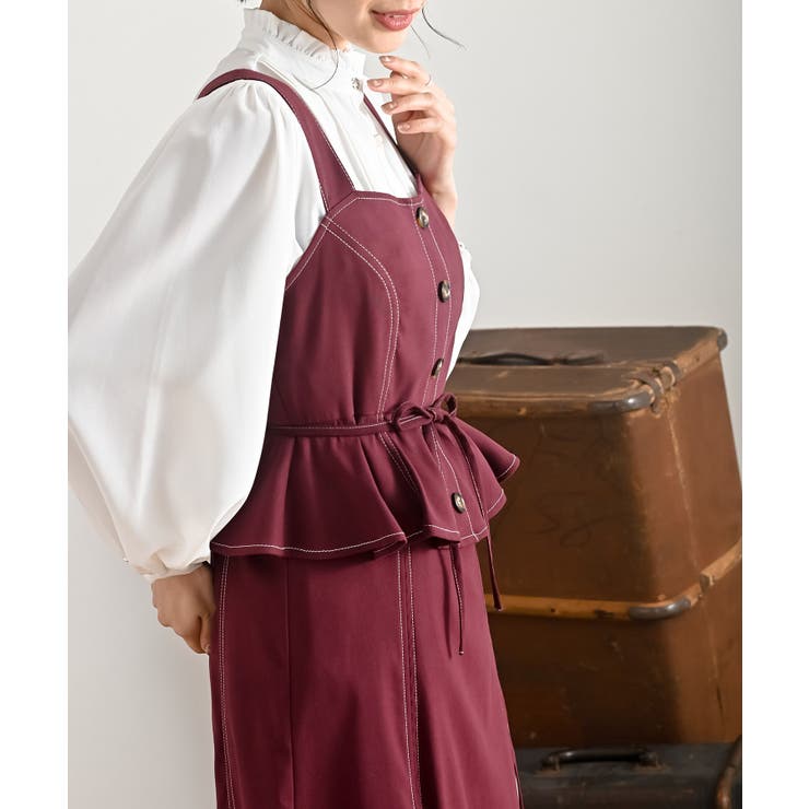 シフォンプリーツ切替セットアップ風ジャンスカ | rps | 詳細画像22 