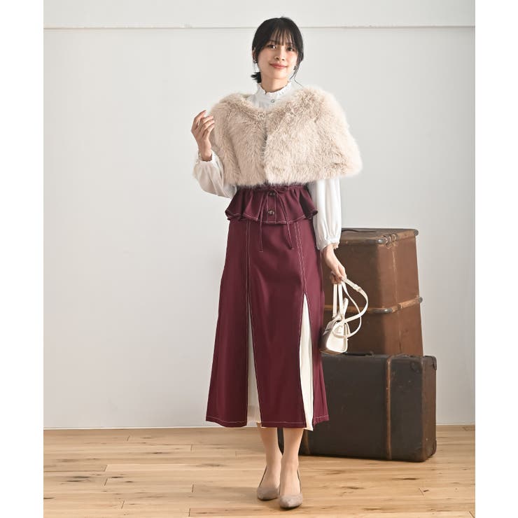 シフォンプリーツ切替セットアップ風ジャンスカ | rps | 詳細画像25 