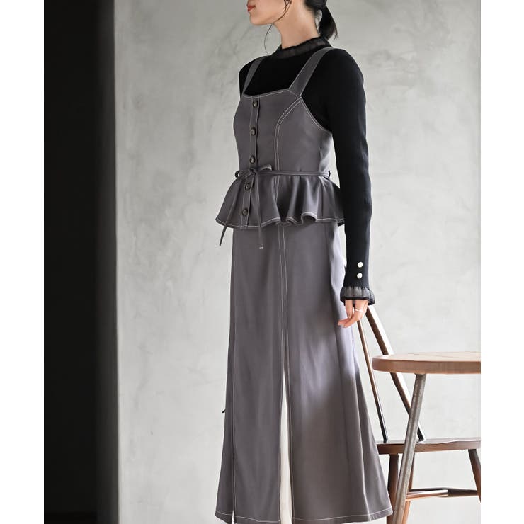 シフォンプリーツ切替セットアップ風ジャンスカ | rps | 詳細画像3 