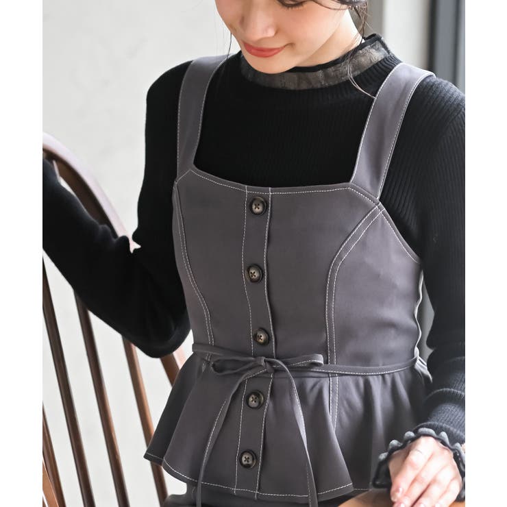 シフォンプリーツ切替セットアップ風ジャンスカ | rps | 詳細画像5 