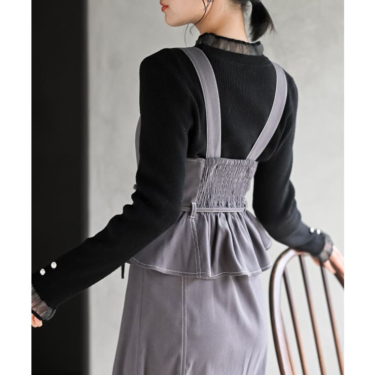 シフォンプリーツ切替セットアップ風ジャンスカ | rps | 詳細画像7 