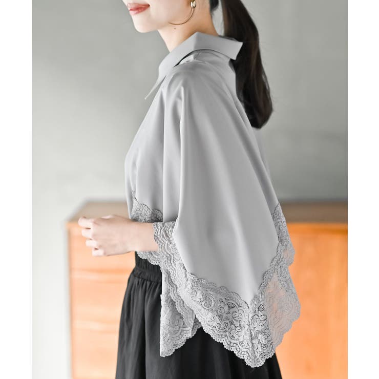 ふちどりレースケープブラウス | rps | 詳細画像14 