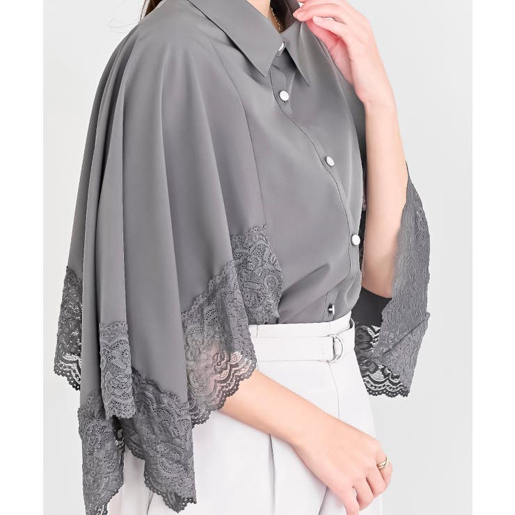 ふちどりレースケープブラウス | rps | 詳細画像20 