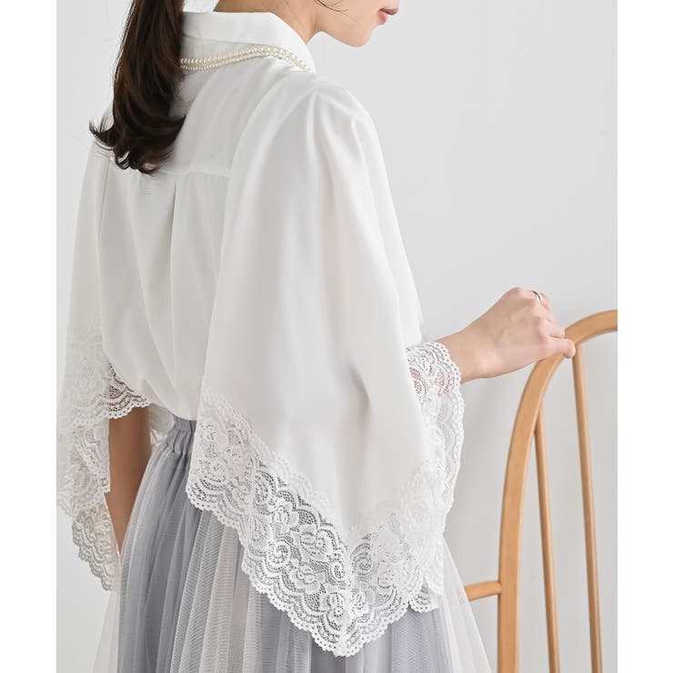 ふちどりレースケープブラウス | rps | 詳細画像8 
