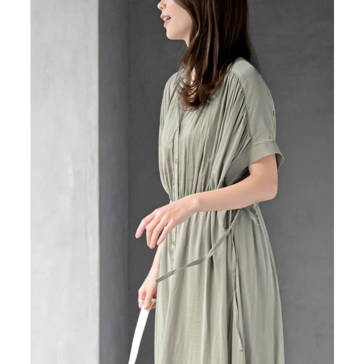 ウ゛ィンテージサテンバンドカラーワンピース | rps | 詳細画像11 