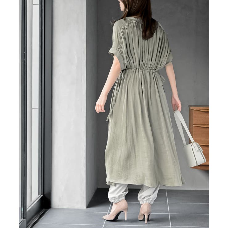 ウ゛ィンテージサテンバンドカラーワンピース | rps | 詳細画像12 