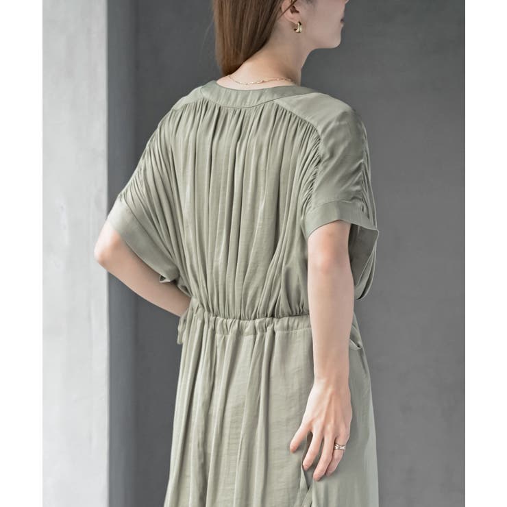 ウ゛ィンテージサテンバンドカラーワンピース | rps | 詳細画像16 