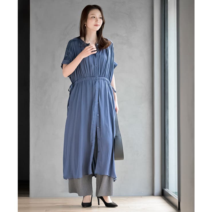 ウ゛ィンテージサテンバンドカラーワンピース | rps | 詳細画像18 