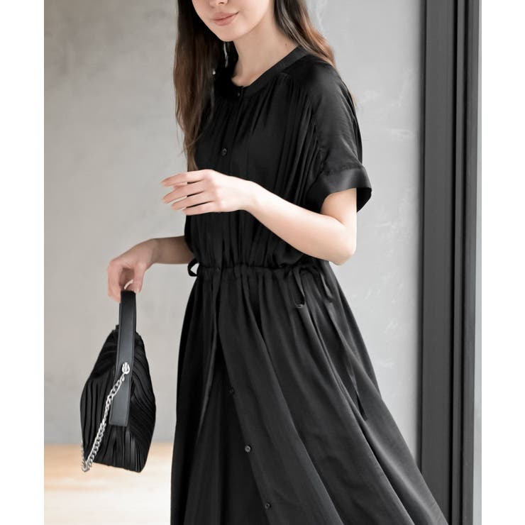 ウ゛ィンテージサテンバンドカラーワンピース | rps | 詳細画像3 