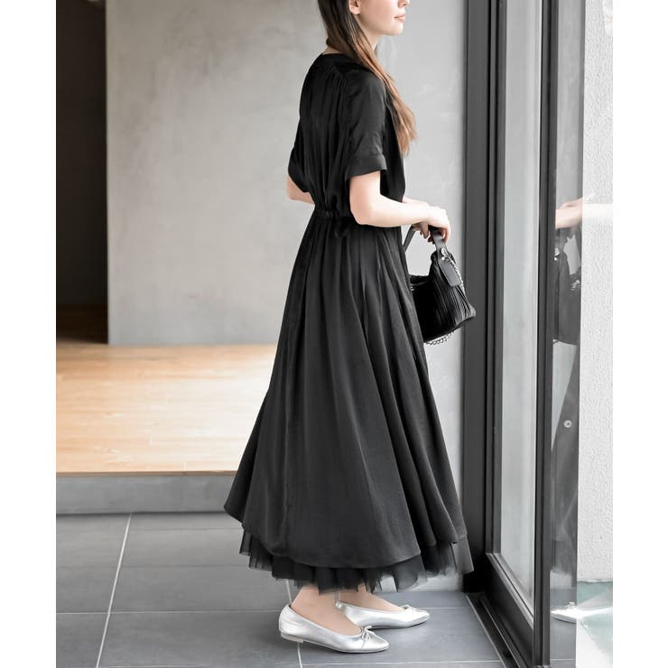 ウ゛ィンテージサテンバンドカラーワンピース | rps | 詳細画像5 