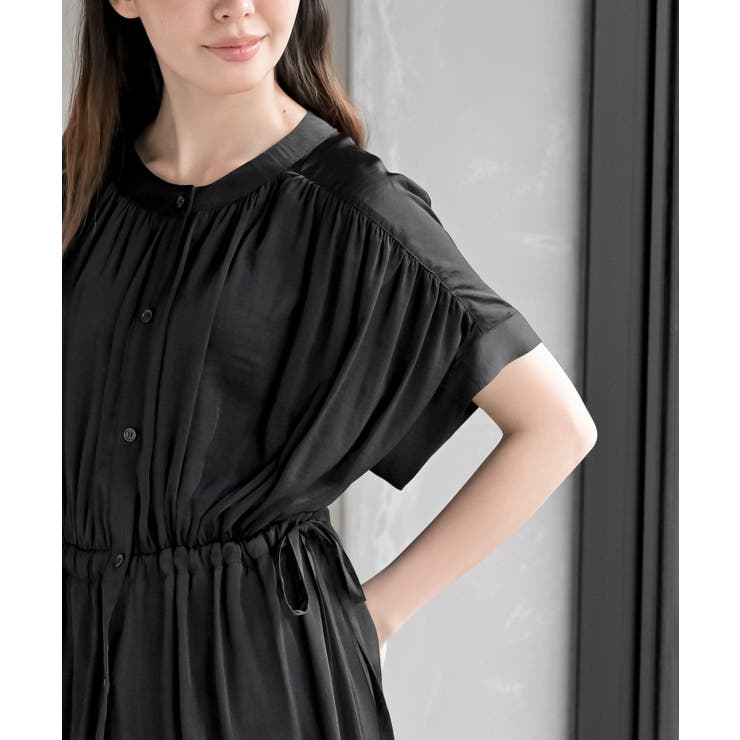 ウ゛ィンテージサテンバンドカラーワンピース | rps | 詳細画像6 