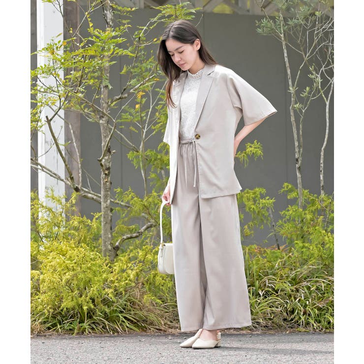 半袖テーラージャケット＋ワイドパンツセットアップ | rps | 詳細画像12 