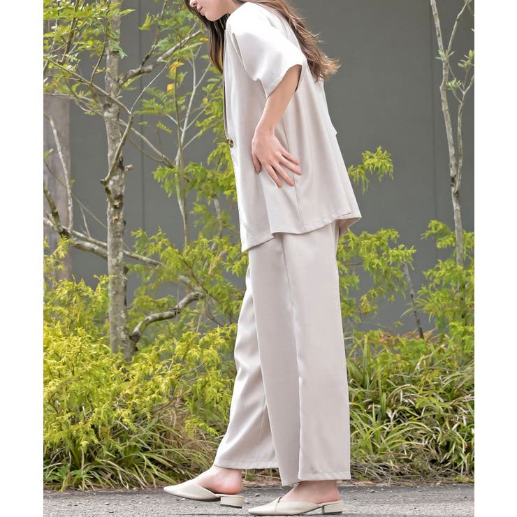 半袖テーラージャケット＋ワイドパンツセットアップ | rps | 詳細画像13 