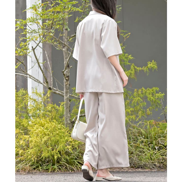 半袖テーラージャケット＋ワイドパンツセットアップ | rps | 詳細画像14 