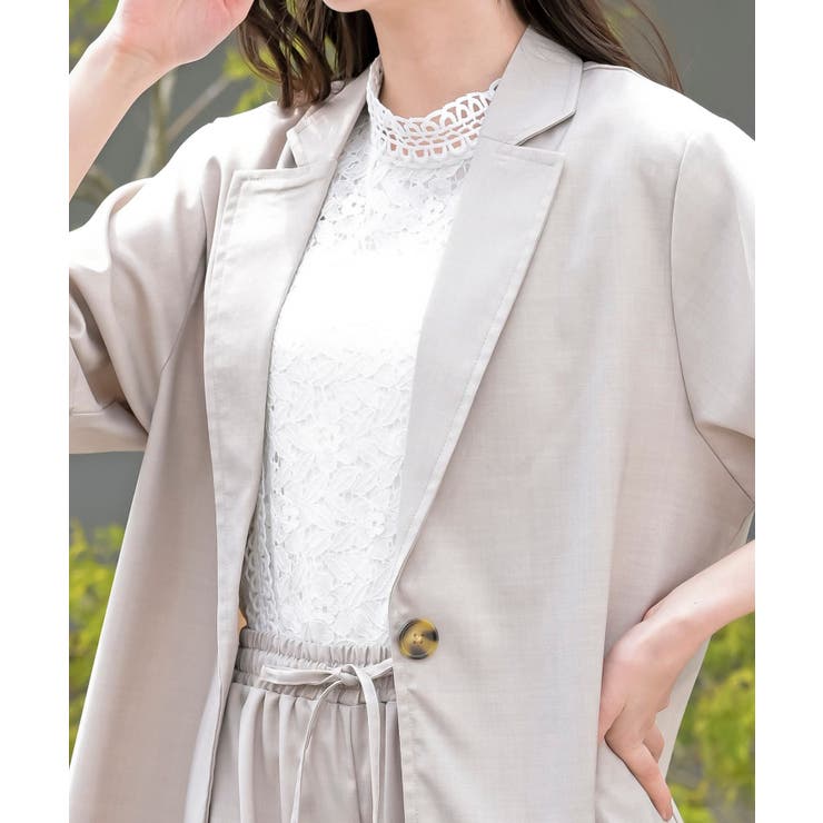 半袖テーラージャケット＋ワイドパンツセットアップ | rps | 詳細画像16 