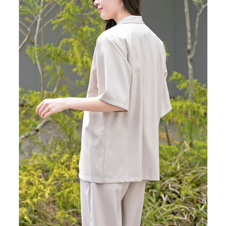 半袖テーラージャケット＋ワイドパンツセットアップ | rps | 詳細画像17 