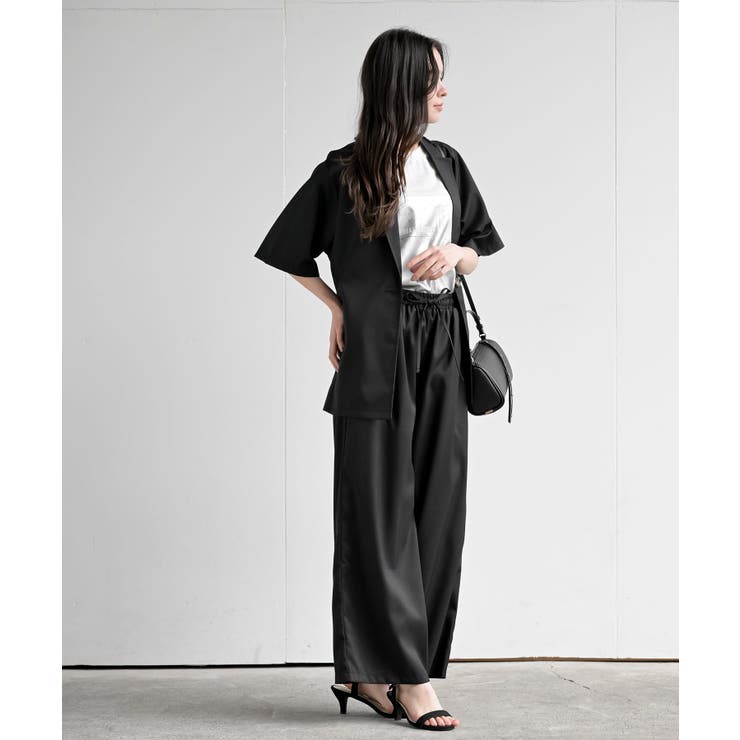 半袖テーラージャケット＋ワイドパンツセットアップ | rps | 詳細画像2 