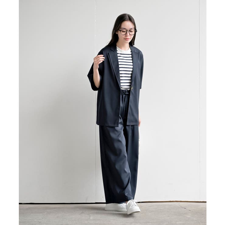 半袖テーラージャケット＋ワイドパンツセットアップ | rps | 詳細画像20 