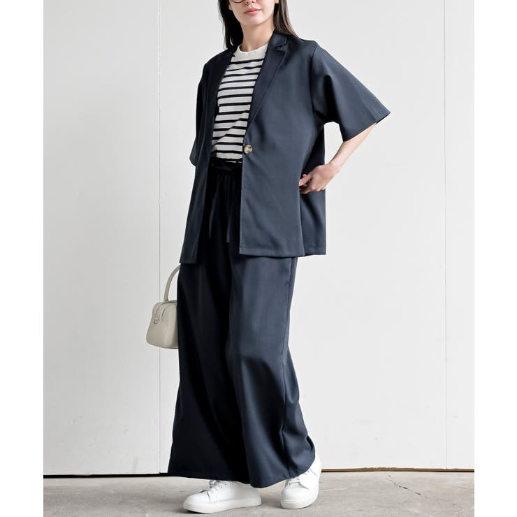 半袖テーラージャケット＋ワイドパンツセットアップ | rps | 詳細画像21 