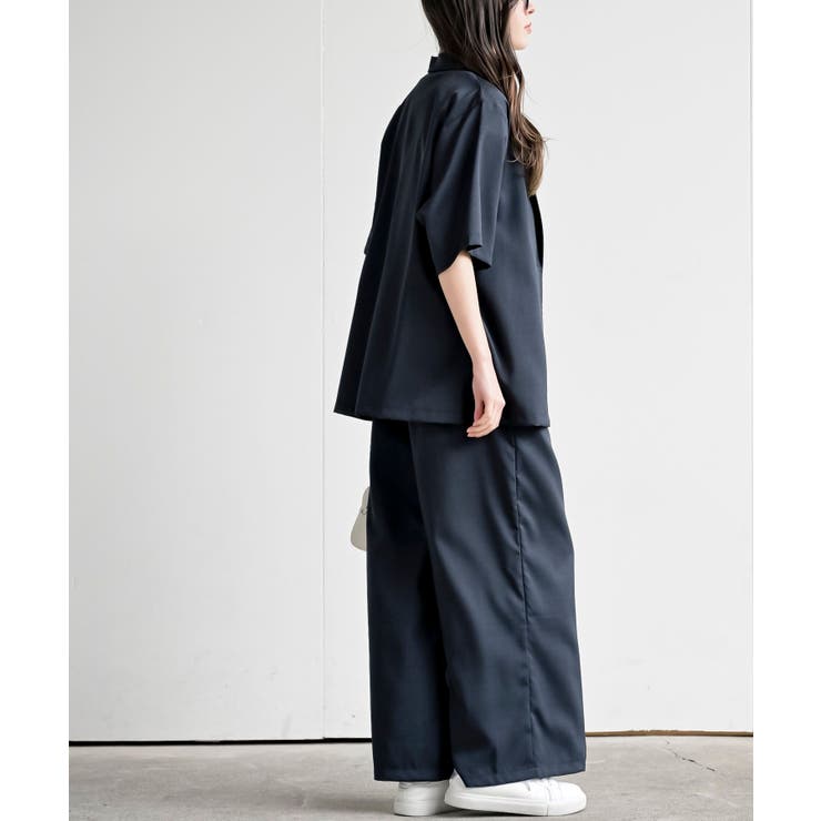 半袖テーラージャケット＋ワイドパンツセットアップ | rps | 詳細画像23 