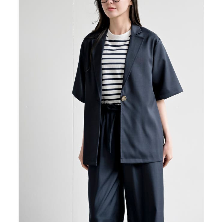 半袖テーラージャケット＋ワイドパンツセットアップ | rps | 詳細画像24 