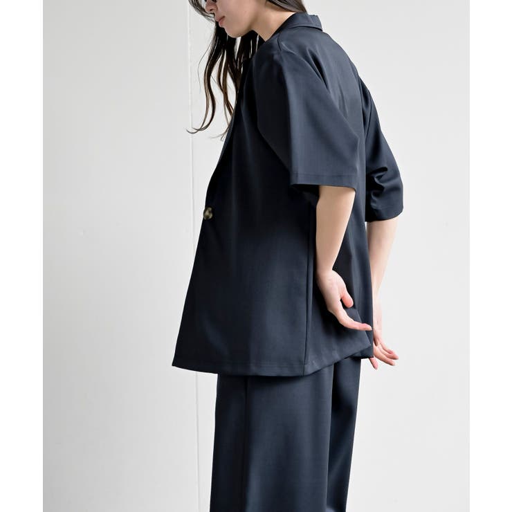半袖テーラージャケット＋ワイドパンツセットアップ | rps | 詳細画像25 