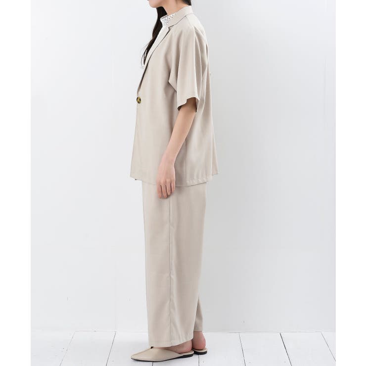 半袖テーラージャケット＋ワイドパンツセットアップ | rps | 詳細画像29 