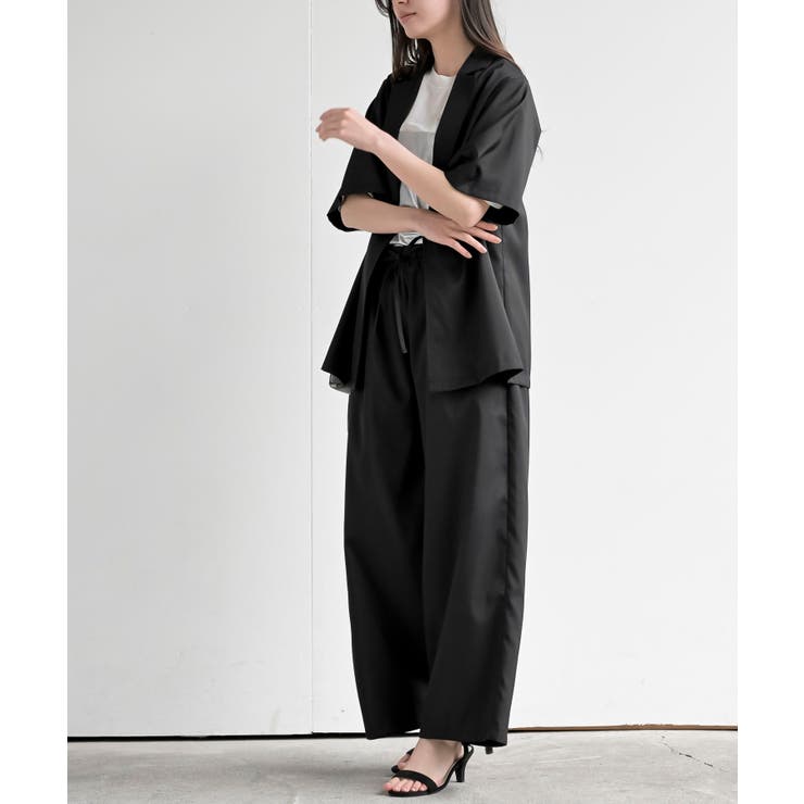半袖テーラージャケット＋ワイドパンツセットアップ | rps | 詳細画像3 