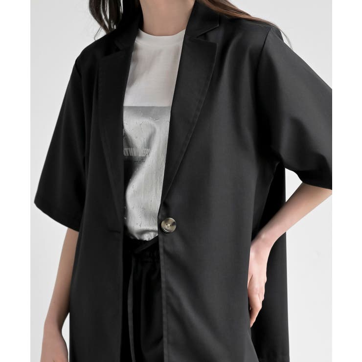 半袖テーラージャケット＋ワイドパンツセットアップ | rps | 詳細画像5 