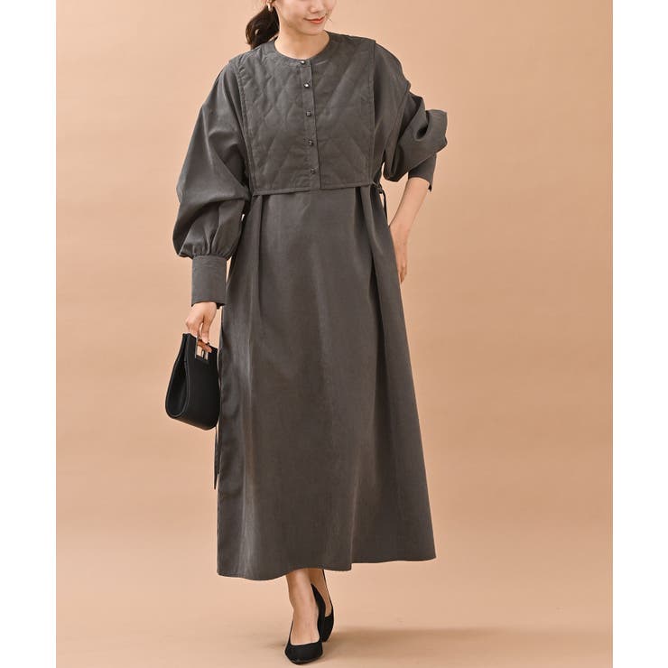 キルティングベストレイヤードワンピース[品番：RPSW0000703]｜rps