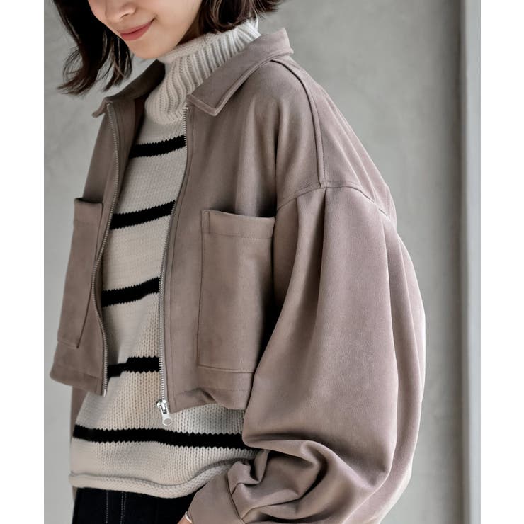 スエードポンチショートブルゾン | rps | 詳細画像1 