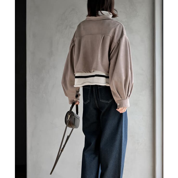 スエードポンチショートブルゾン | rps | 詳細画像12 