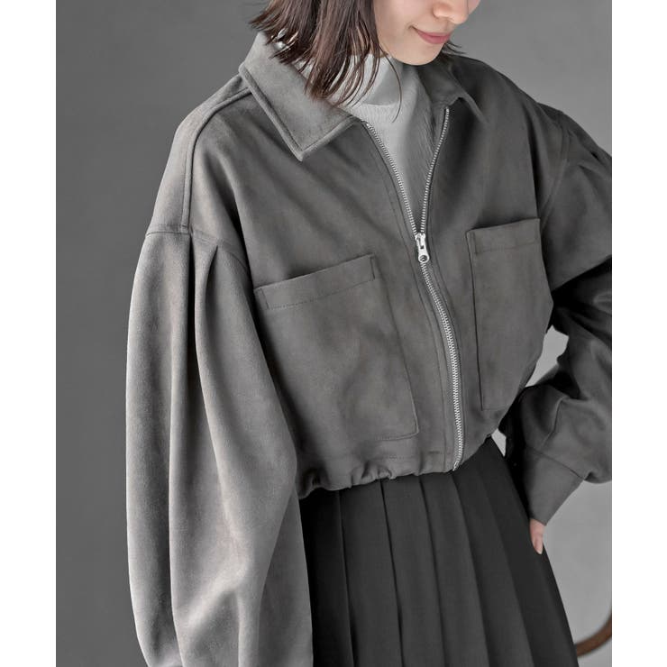 CHACグレー | スエードポンチショートブルゾン | rps