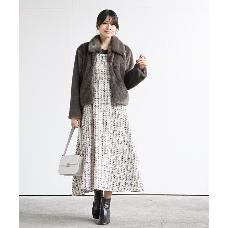 インナーＳＥＴツイードフレアーキャミワンピース | rps | 詳細画像11 