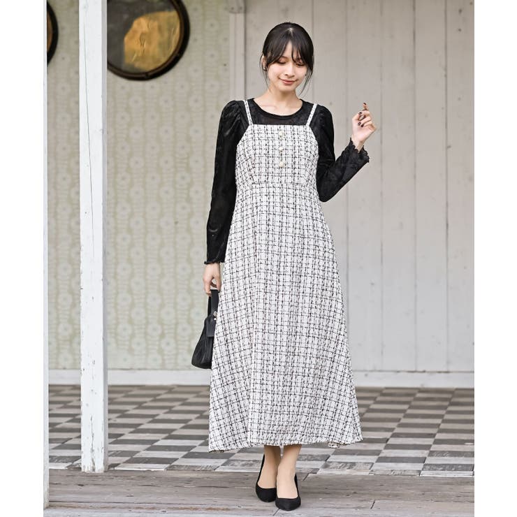 インナーＳＥＴツイードフレアーキャミワンピース | rps | 詳細画像12 