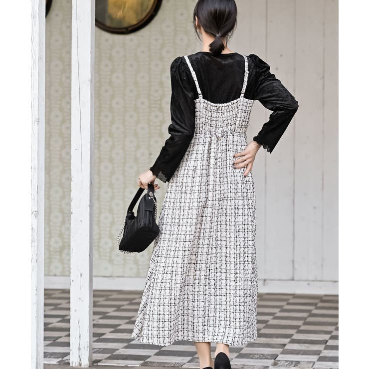 インナーＳＥＴツイードフレアーキャミワンピース | rps | 詳細画像14 