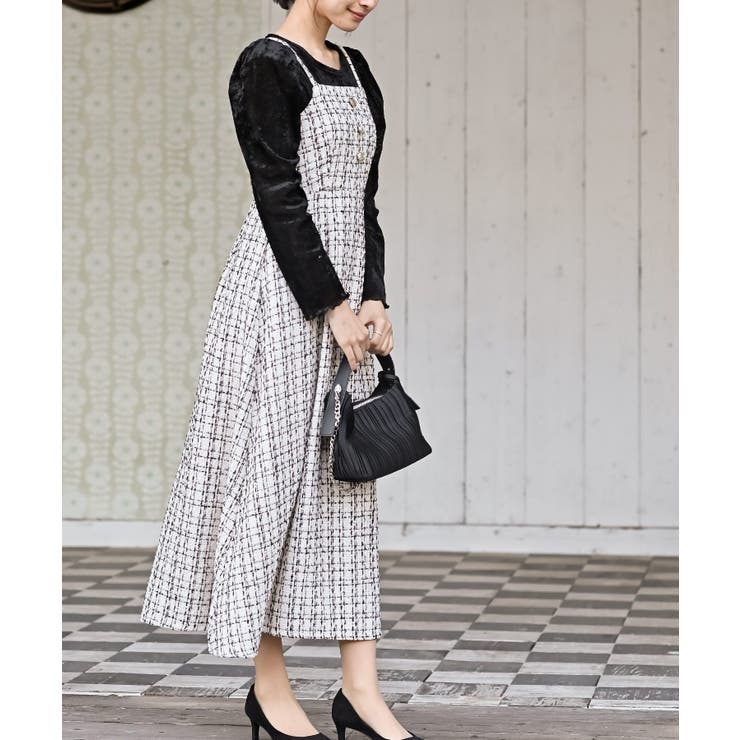 インナーＳＥＴツイードフレアーキャミワンピース | rps | 詳細画像15 