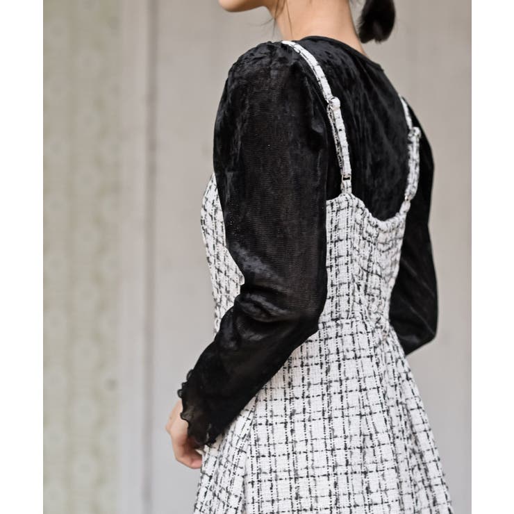 インナーＳＥＴツイードフレアーキャミワンピース | rps | 詳細画像17 