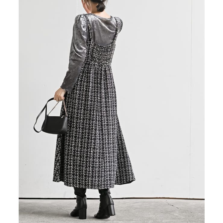 インナーＳＥＴツイードフレアーキャミワンピース | rps | 詳細画像24 