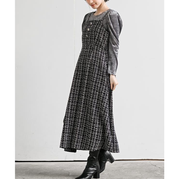 インナーＳＥＴツイードフレアーキャミワンピース | rps | 詳細画像25 