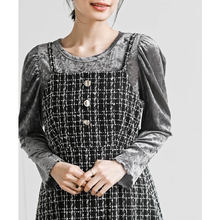 インナーＳＥＴツイードフレアーキャミワンピース | rps | 詳細画像26 