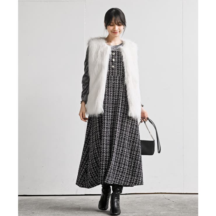 インナーＳＥＴツイードフレアーキャミワンピース | rps | 詳細画像31 